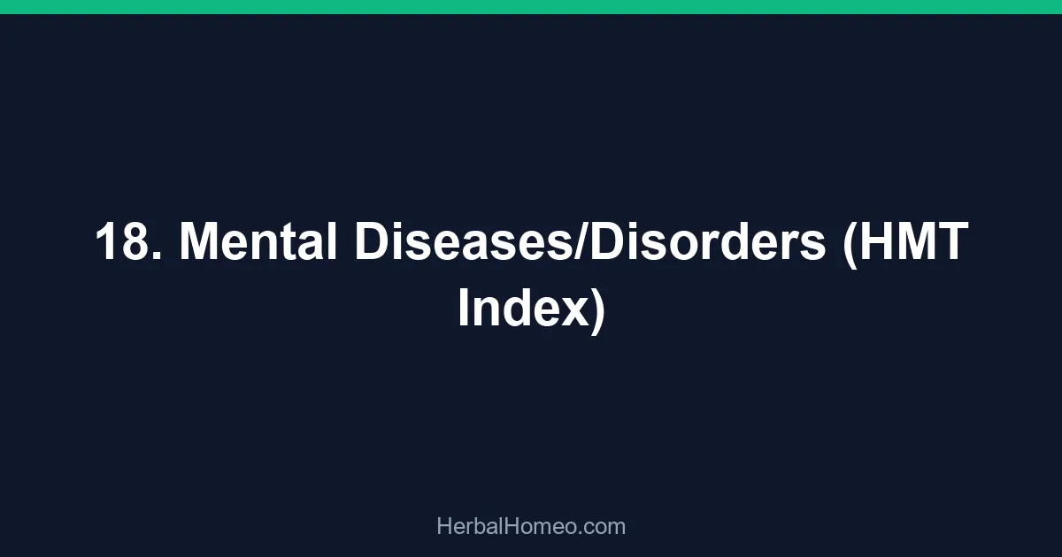 18. Mental Diseases/Disorders (HMT Index)