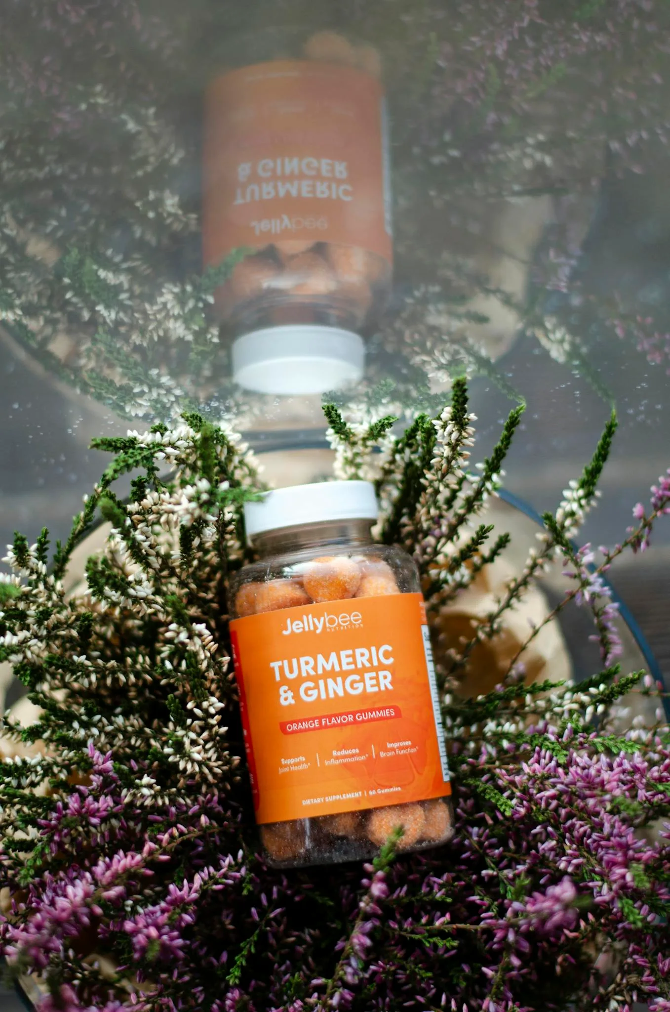 bottle with herbal medicine pills