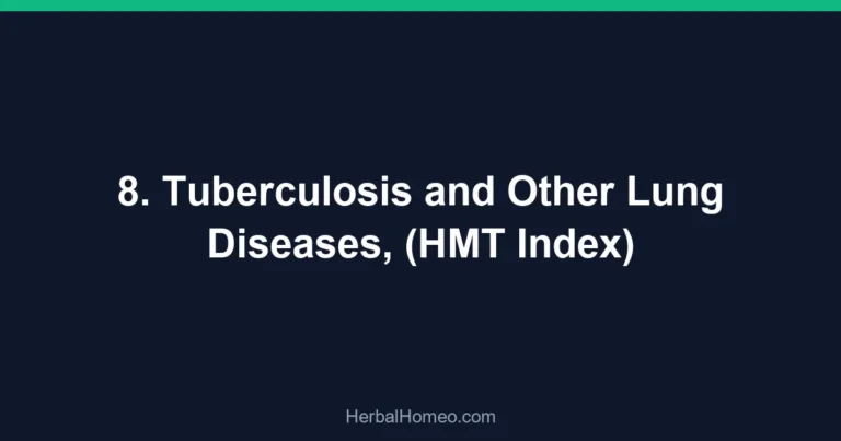 8. Tuberculosis and Other Lung Diseases, (HMT Index)