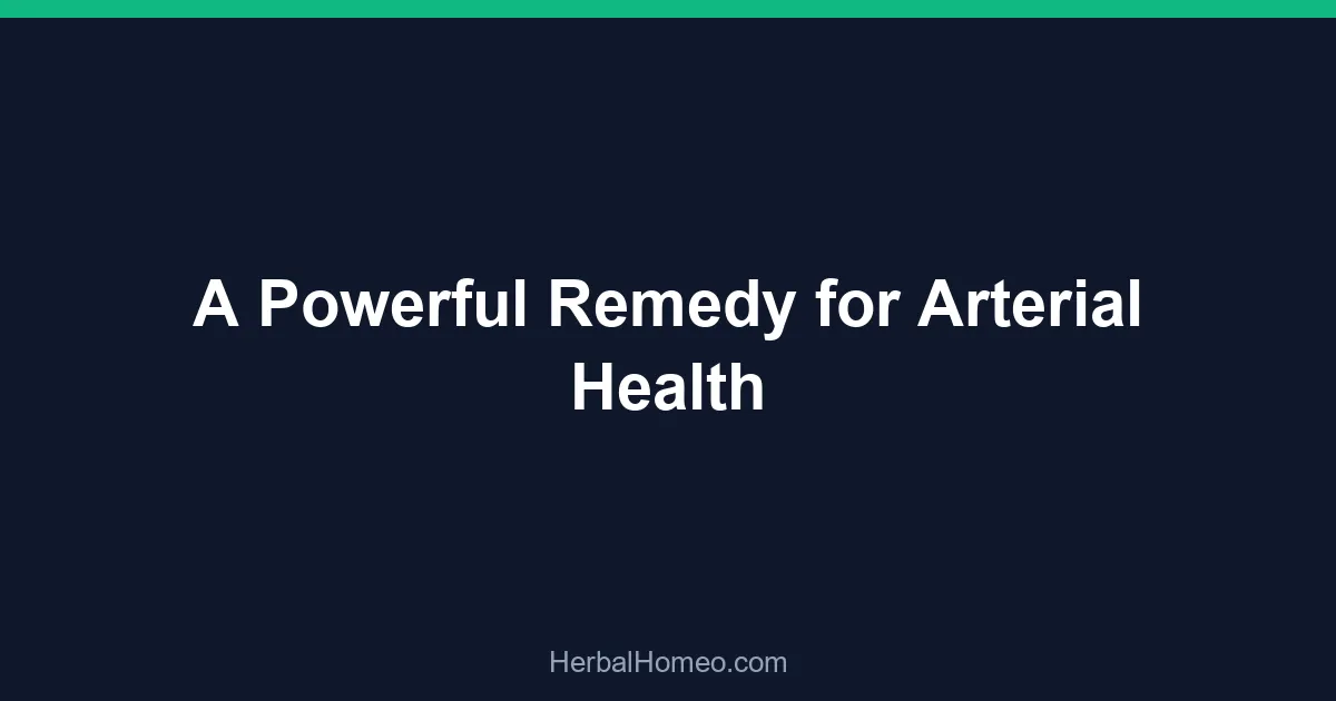 A Powerful Remedy for Arterial Health