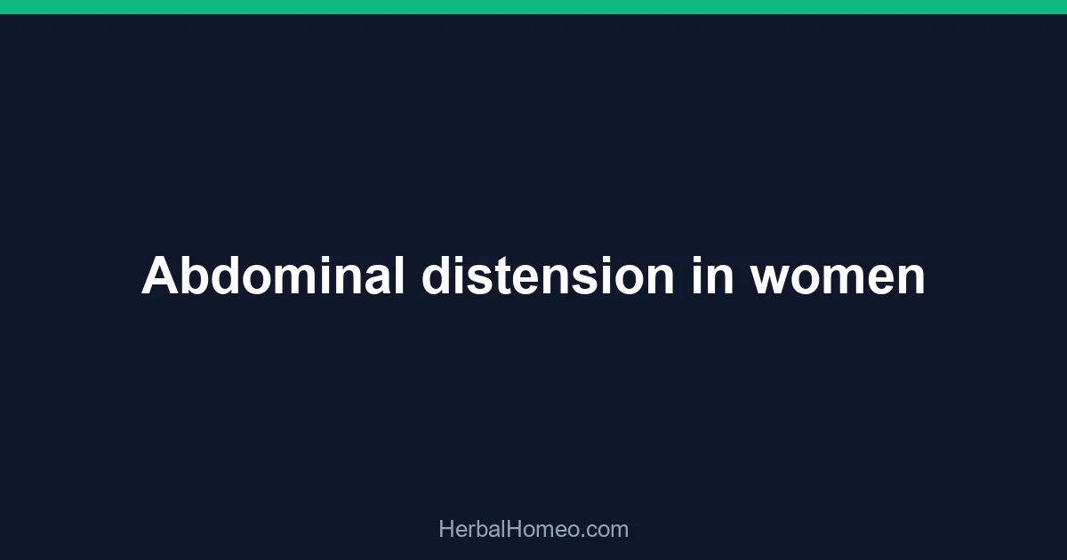 Abdominal distension in women