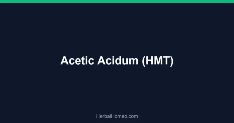 Acetic Acidum (HMT)