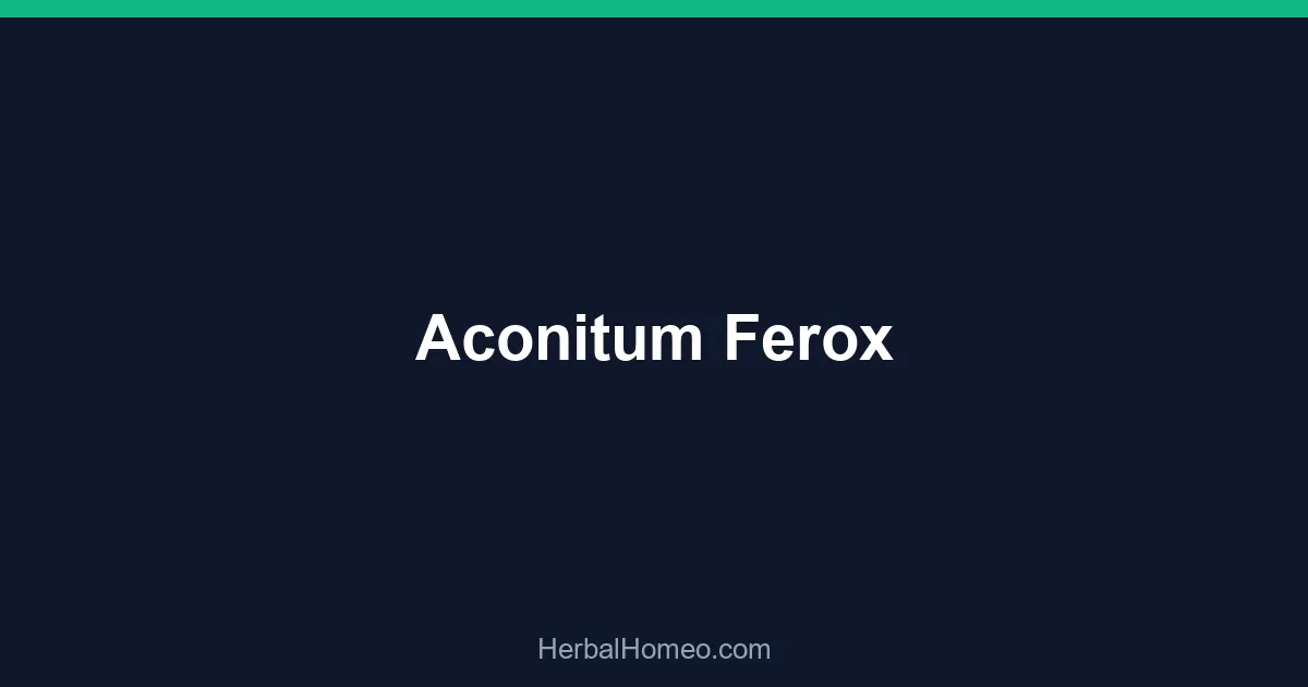 Aconitum Ferox