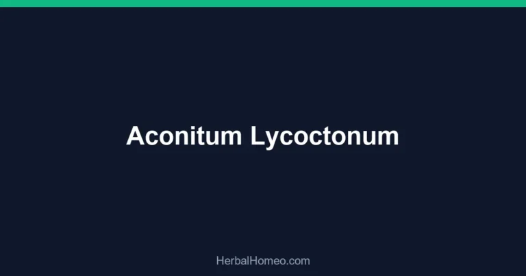 Aconitum Lycoctonum