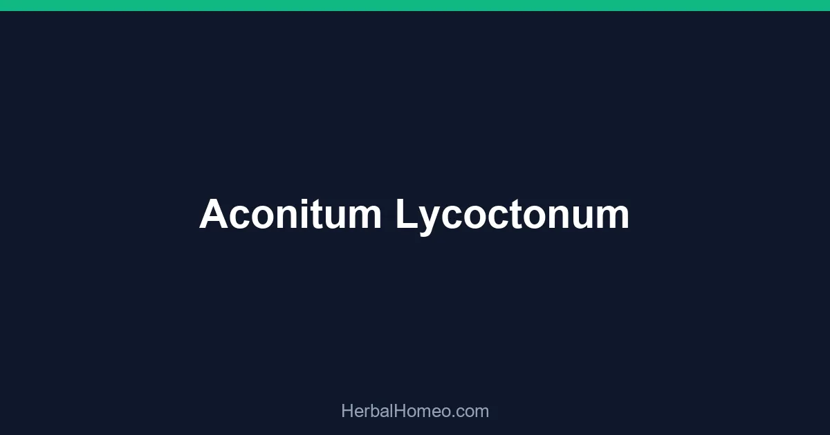 Aconitum Lycoctonum