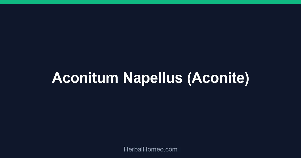 Aconitum Napellus (Aconite)