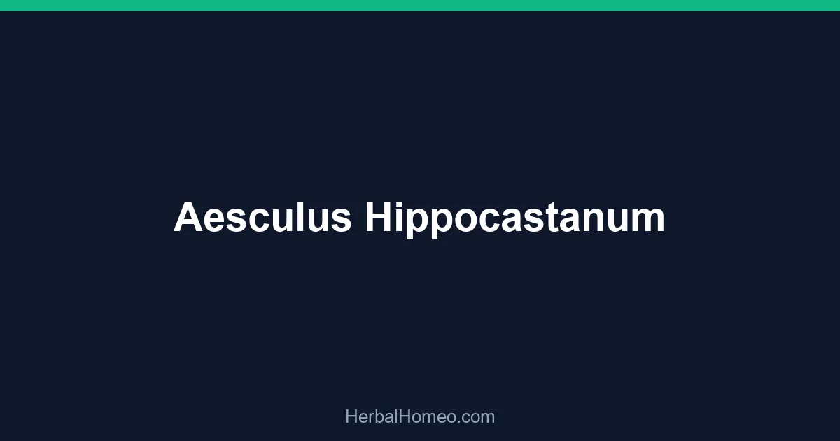 Aesculus Hippocastanum