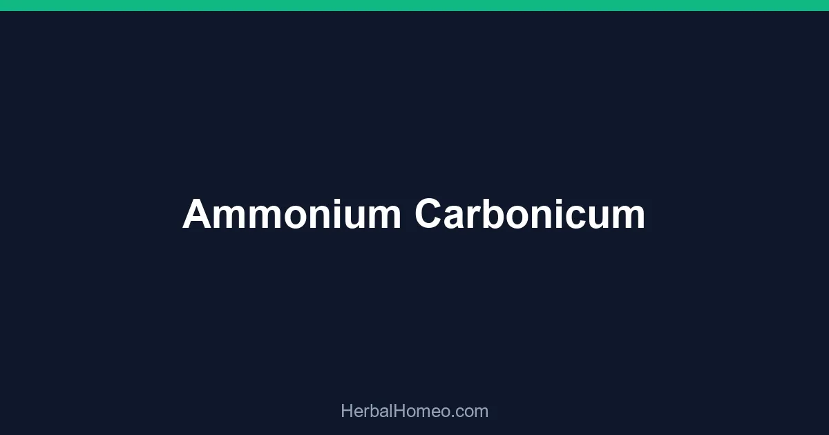Ammonium Carbonicum