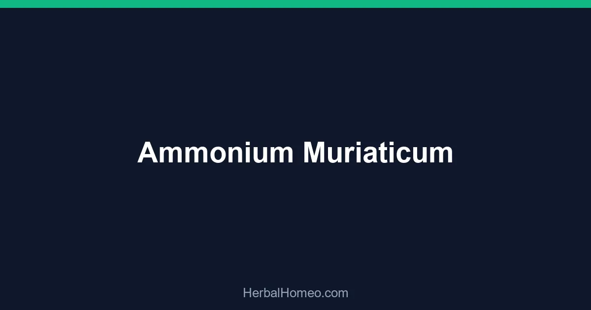 Ammonium Muriaticum