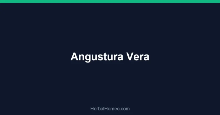 Angustura Vera