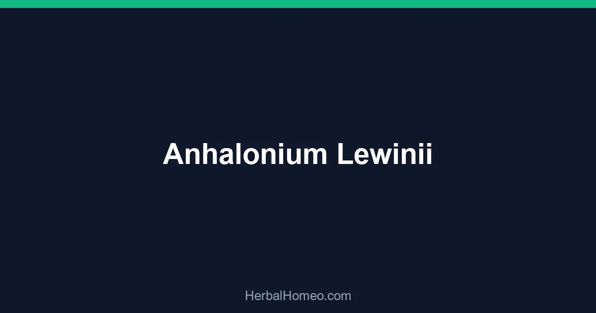 Anhalonium Lewinii