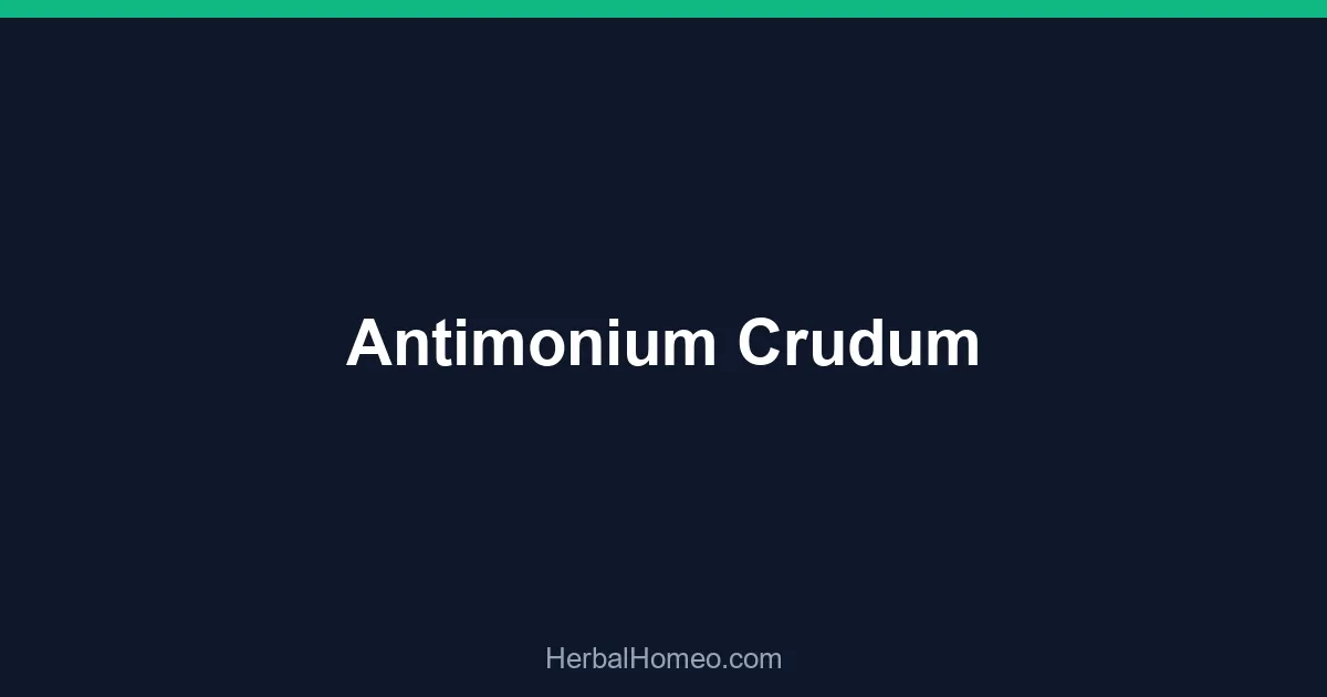Antimonium Crudum