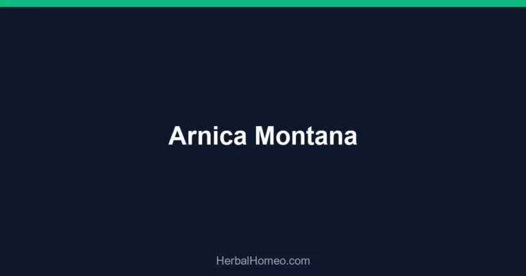 Arnica Montana