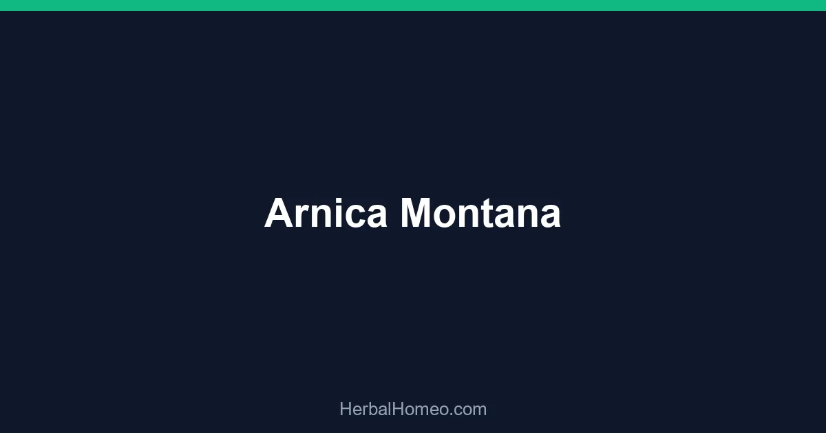 Arnica Montana