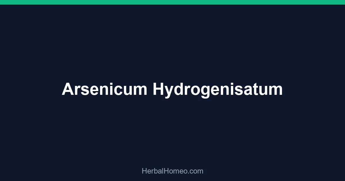 Arsenicum Hydrogenisatum