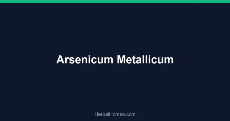 Arsenicum Metallicum