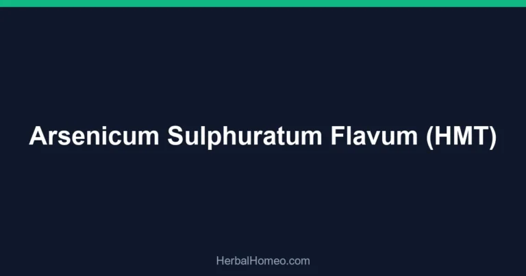 Arsenicum Sulphuratum Flavum (HMT)