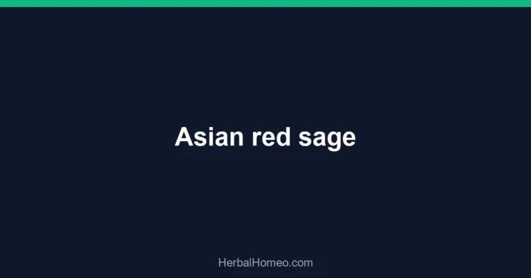 Asian red sage