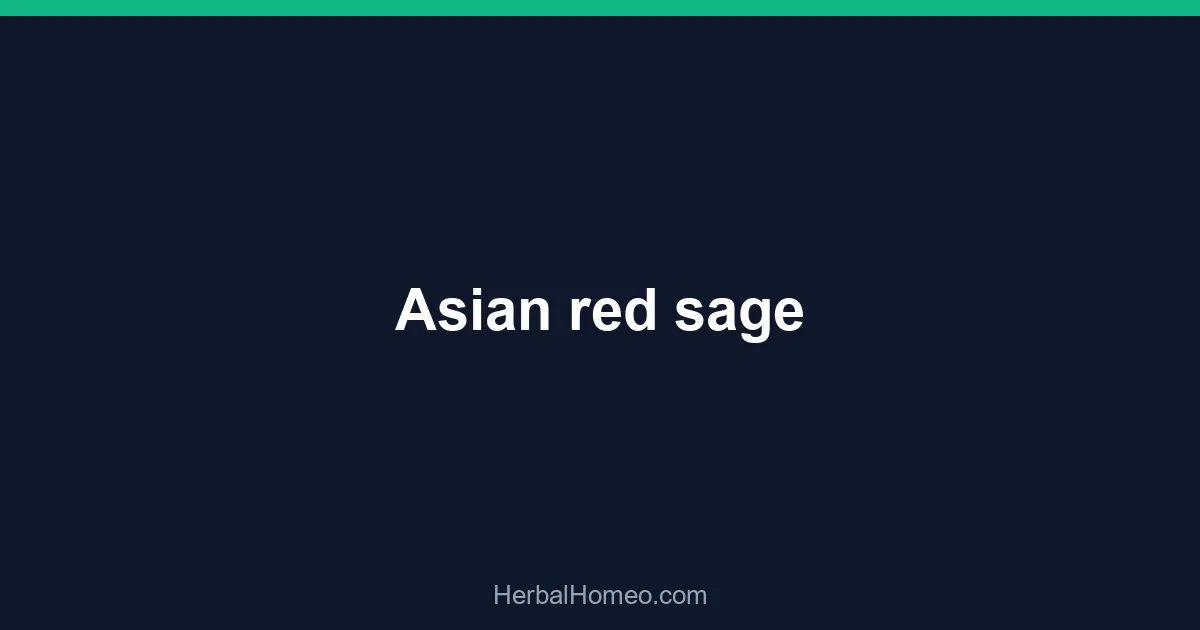 Asian red sage