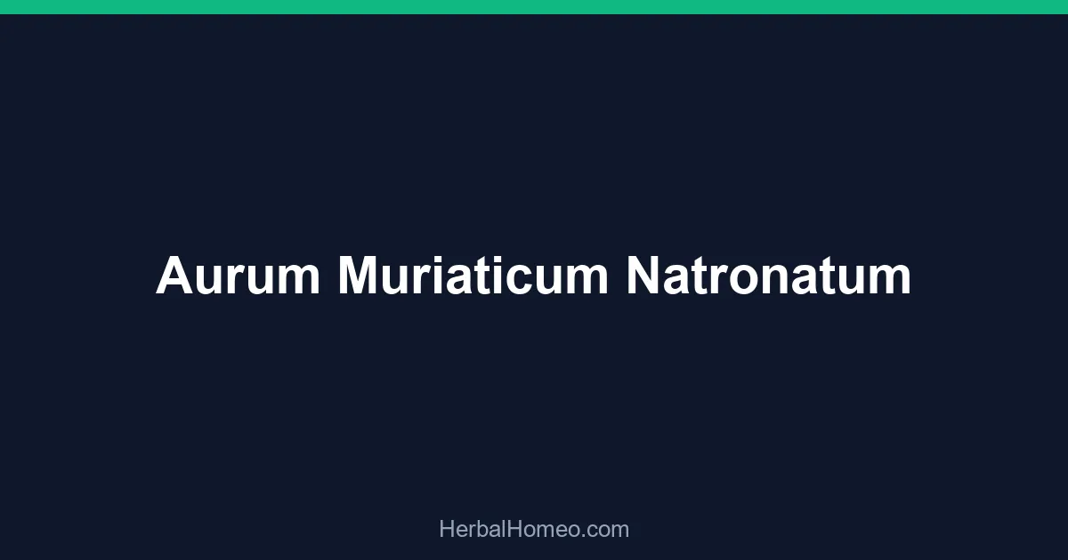 Aurum Muriaticum Natronatum