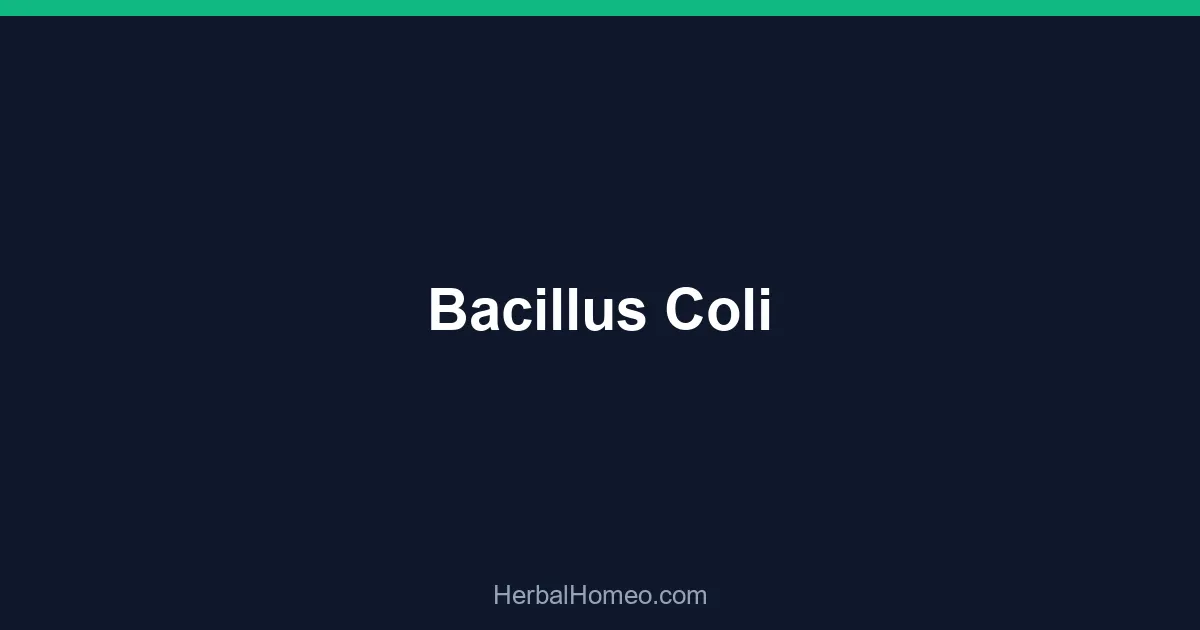 Bacillus Coli