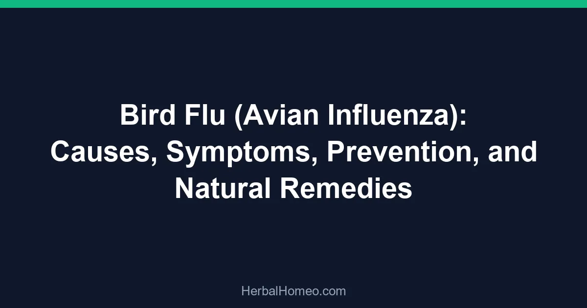 Bird Flu (Avian Influenza): Causes, Symptoms, Prevention, and Natural Remedies