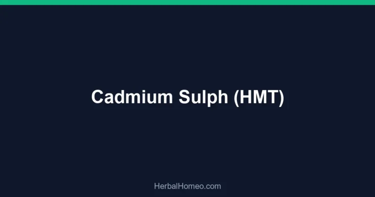 Cadmium Sulph (HMT)