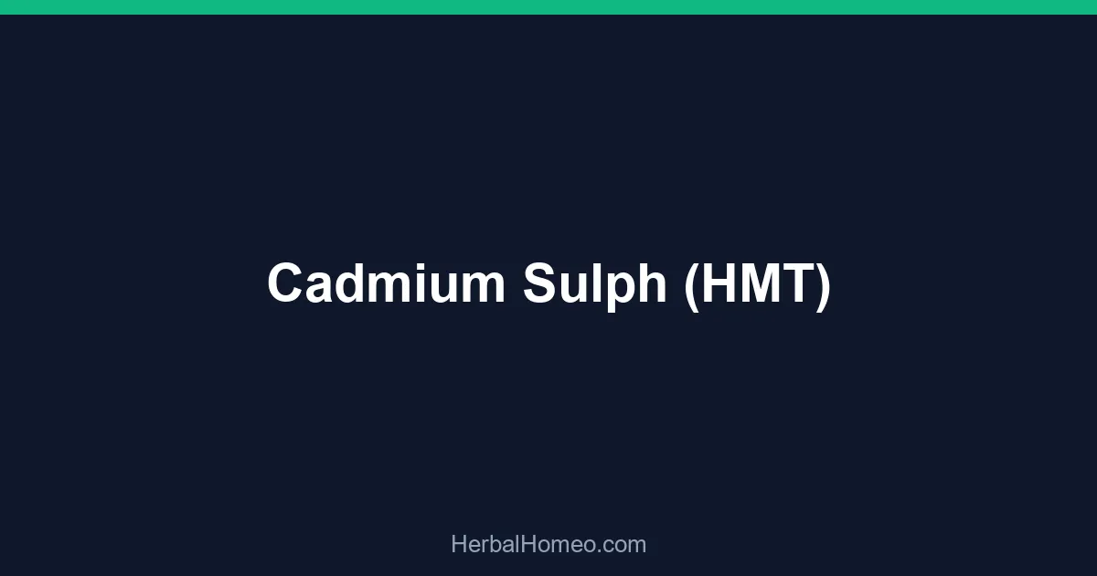 Cadmium Sulph (HMT)