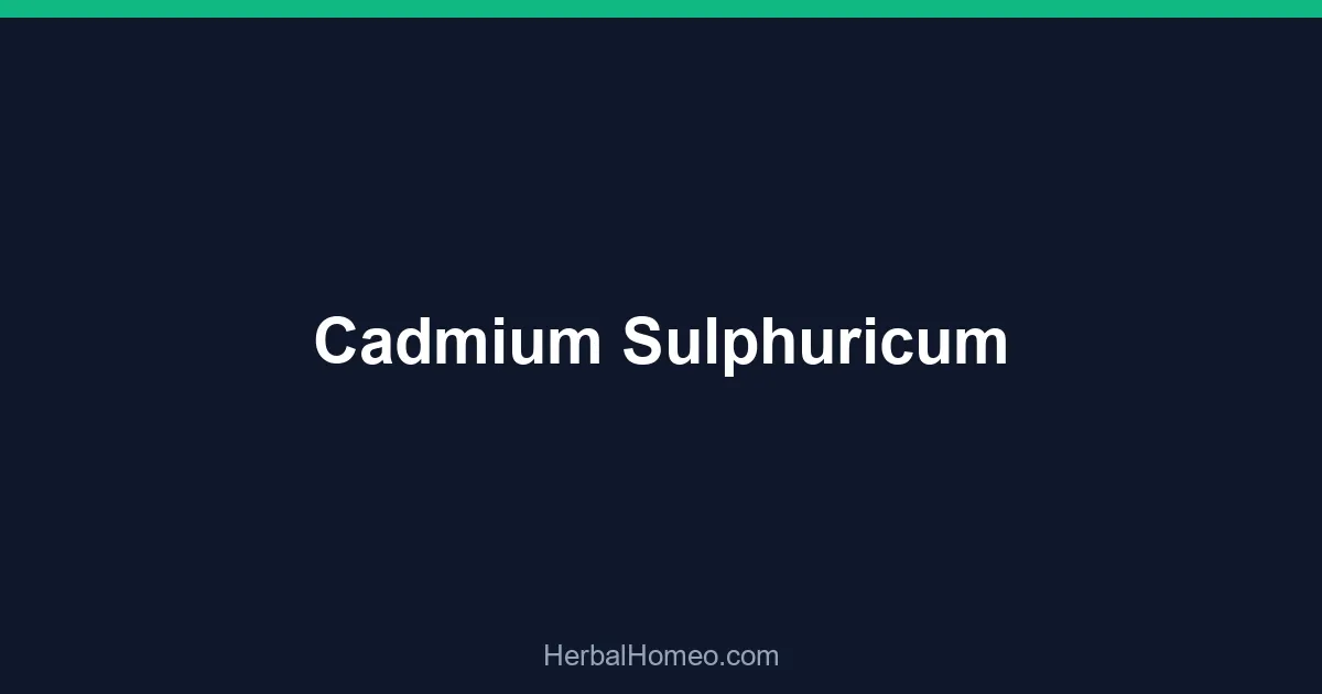 Cadmium Sulphuricum