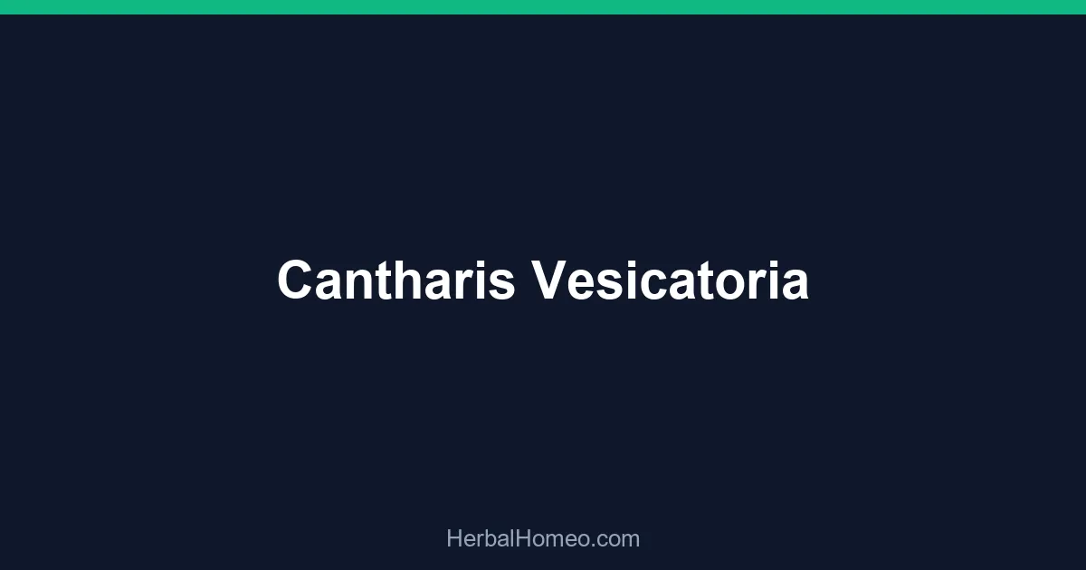 Cantharis Vesicatoria