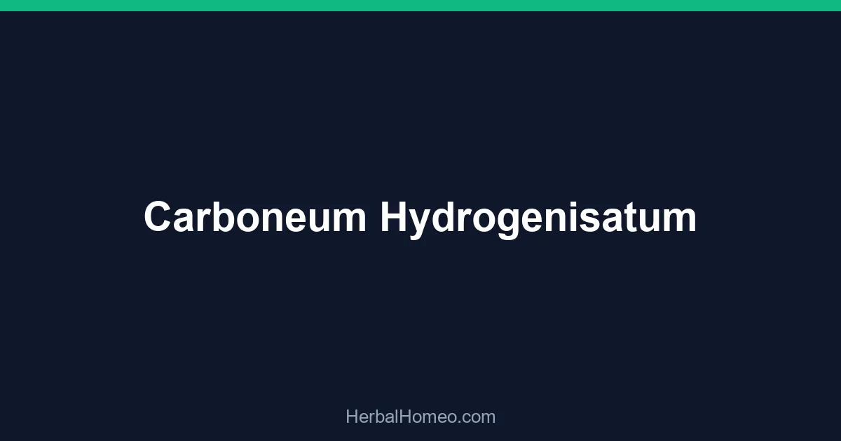 Carboneum Hydrogenisatum