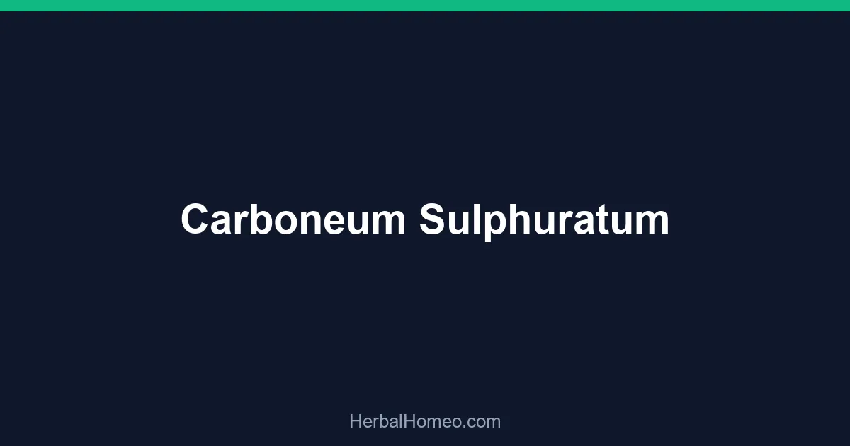 Carboneum Sulphuratum