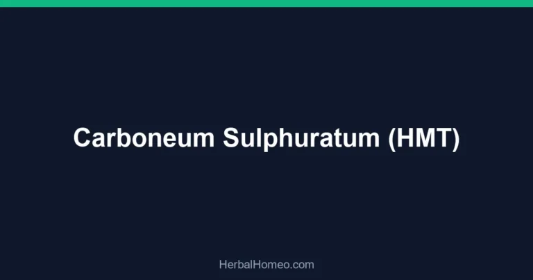 Carboneum Sulphuratum (HMT)