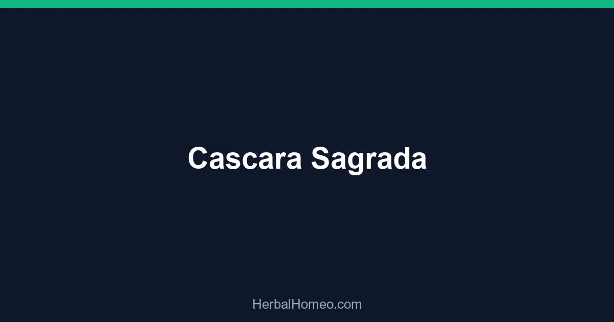 Cascara Sagrada