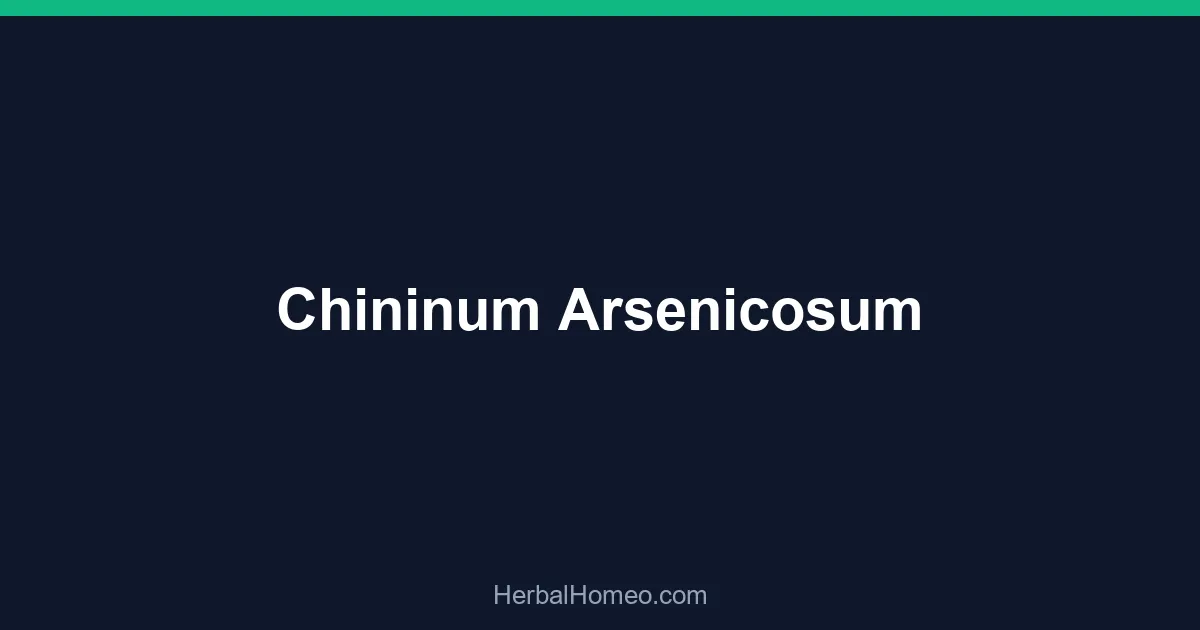 Chininum Arsenicosum