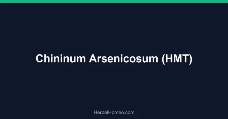 Chininum Arsenicosum (HMT)