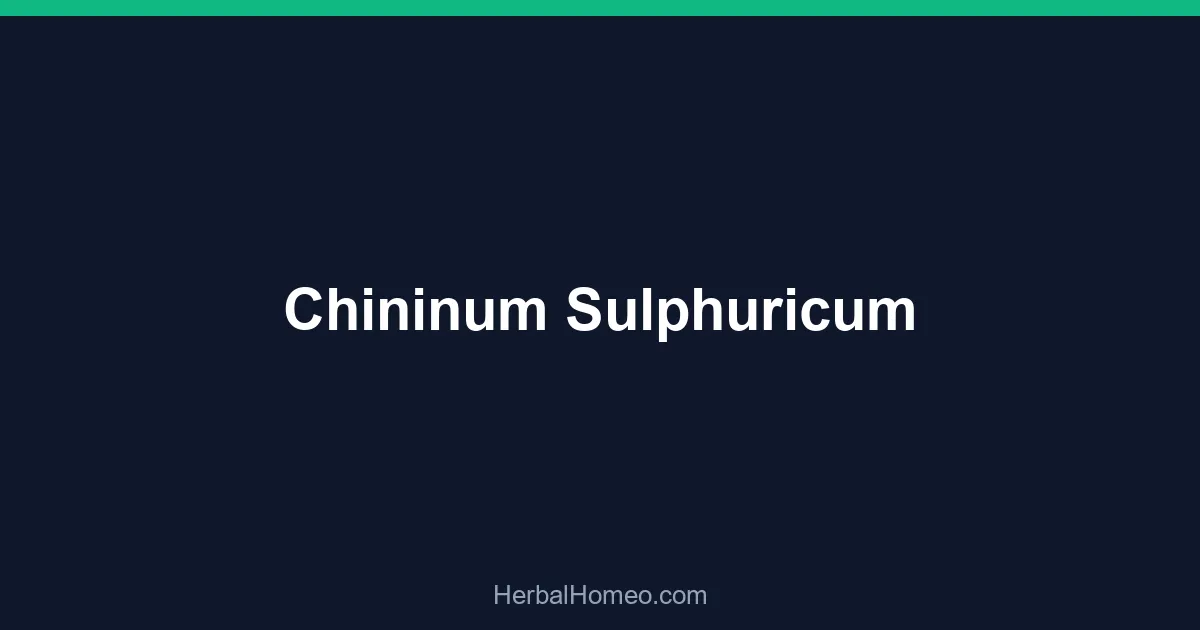 Chininum Sulphuricum
