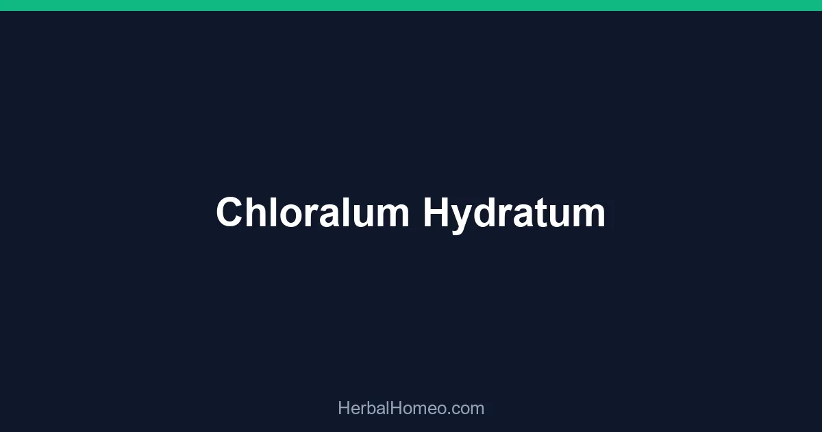 Chloralum Hydratum