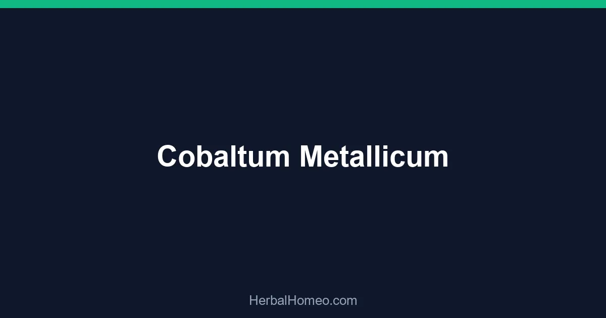 Cobaltum Metallicum