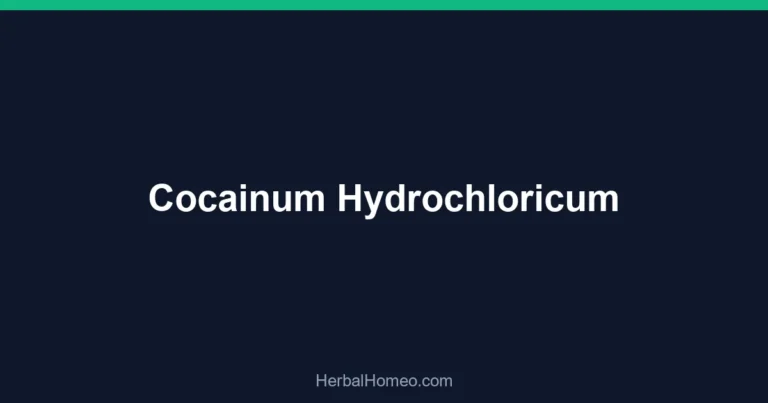 Cocainum Hydrochloricum