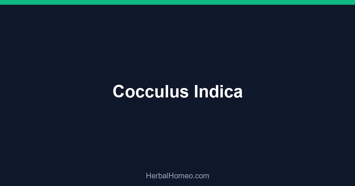 Cocculus Indica