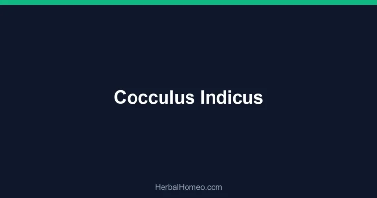 Cocculus Indicus