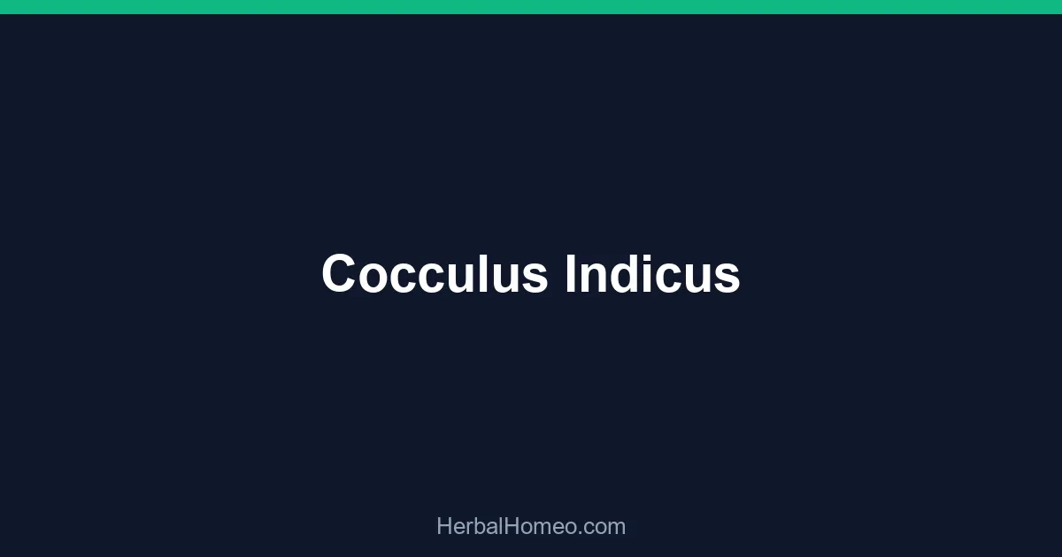 Cocculus Indicus