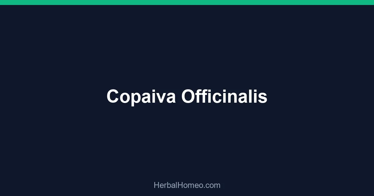 Copaiva Officinalis