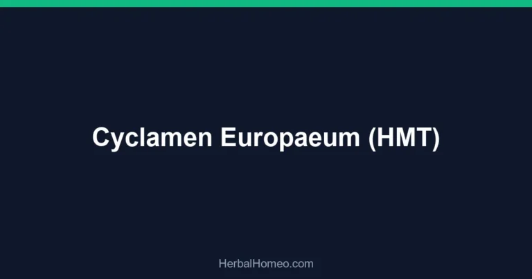 Cyclamen Europaeum (HMT)