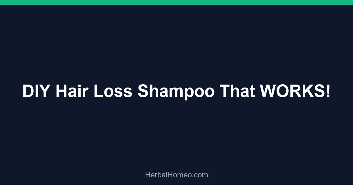 DIY Hair Loss Shampoo That WORKS!