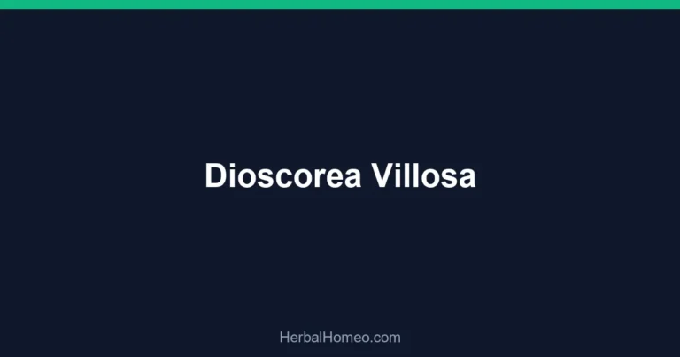 Dioscorea Villosa