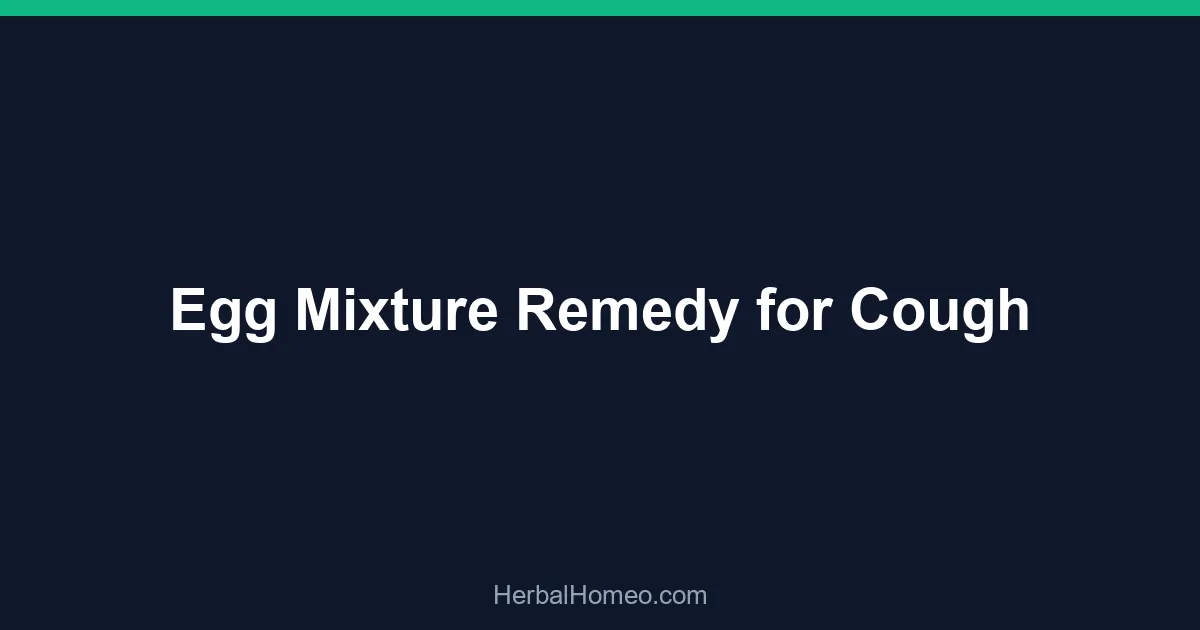 Egg Mixture Remedy for Cough
