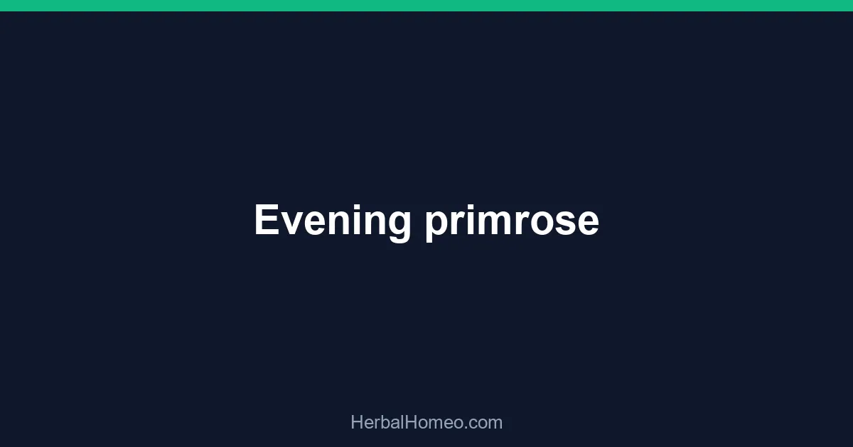 Evening primrose