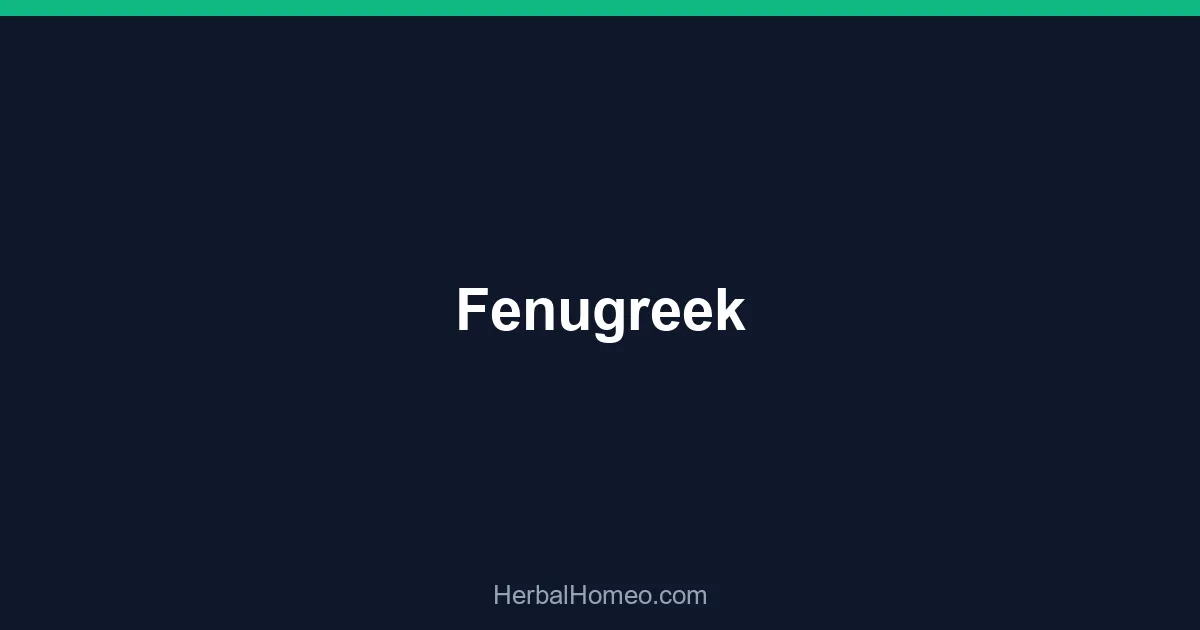 Fenugreek